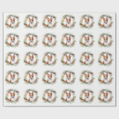 Basenji Weihnachtskraut Festliche Jungfrau Geschenkpapier (Flach)