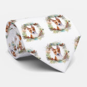 Basenji Weihnachtskraut Festliche Jungfrau Krawatte (Gerollt)