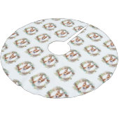 Basenji Weihnachtskraut Festliche Jungfrau Polyester Weihnachtsbaumdecke (Schrägansicht)