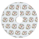 Basenji Weihnachtskraut Festliche Jungfrau Polyester Weihnachtsbaumdecke (Vorderseite)