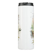 Basenji Weihnachtskraut Festliche Jungfrau Thermosbecher (Rückseite)