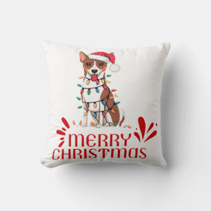 Basenji Weihnachtslicht Weihnachten Weihnachten We Kissen