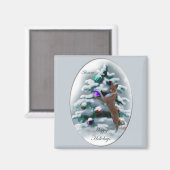 Basenji Weihnachtspenden Magnet (Vorderseite/Rückseite)