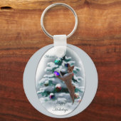 Basenji Weihnachtspenden Schlüsselanhänger (Vorderseite)