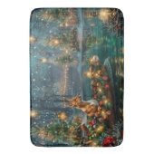 Basenji Weihnachtsreise Badematte (Vorderseite Vertikal)