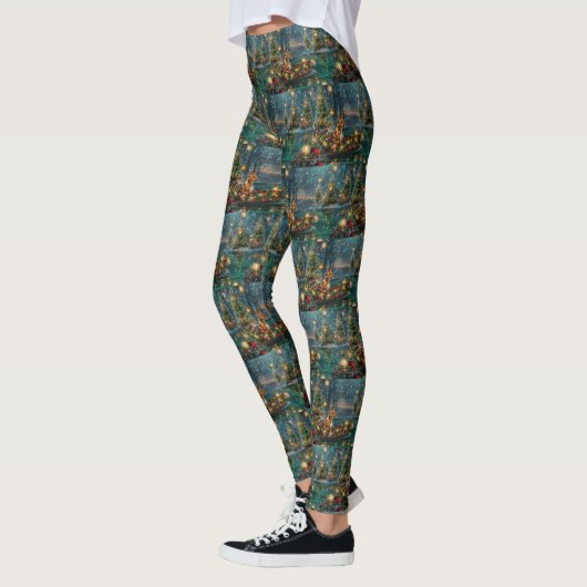 Basenji Weihnachtsreise Leggings (Links)