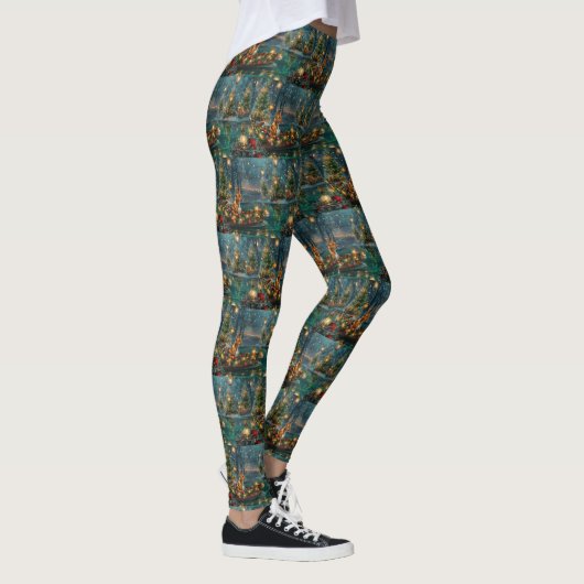 Basenji Weihnachtsreise Leggings (Rechts)