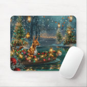 Basenji Weihnachtsreise Mousepad (Mit Mouse)