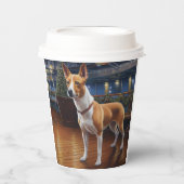 Basenji Weihnachtsreise: Pawsome Holiday Delight Pappbecher (Vorderseite)