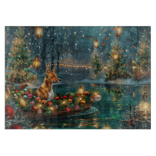 Basenji Weihnachtsreise Schneidebrett