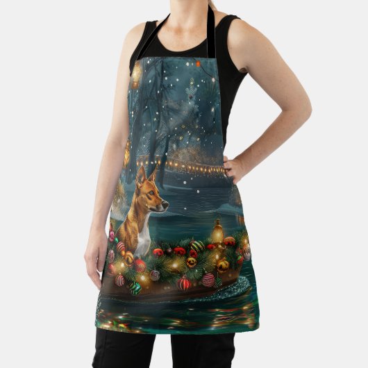 Basenji Weihnachtsreise Schürze (InSitu)