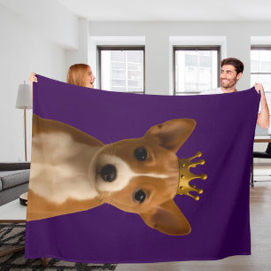 Basenji Welpe in Goldkrone Niedlich Fleecedecke