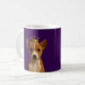 Basenji Welpe in Goldkrone Niedlich Kaffeetasse (Vorderseite Links)