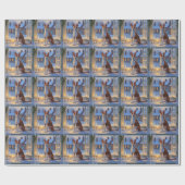 Basenji With Christmas Lights Holiday Geschenkpapier (Flach)