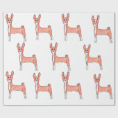 Basenji Wrapping Paper, Heimtiergeschenke Geschenkpapier (Flach)