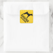Basenji Xing Quadratischer Aufkleber (Tasche)