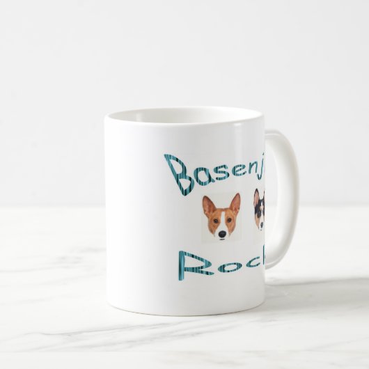 basenjis Felsen-Kaffee-Tasse Kaffeetasse (VorderseiteRechts)