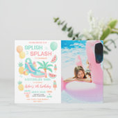 Bash-Foto für die Geburtstagsparty Einladung (Stehend Vorderseite)