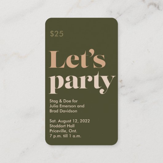 Bash-Ticket für Vorstecknups Terminkarte (Rückseite)