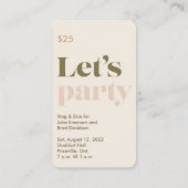 Bash-Ticket für Vorstecknups Terminkarte (Rückseite)