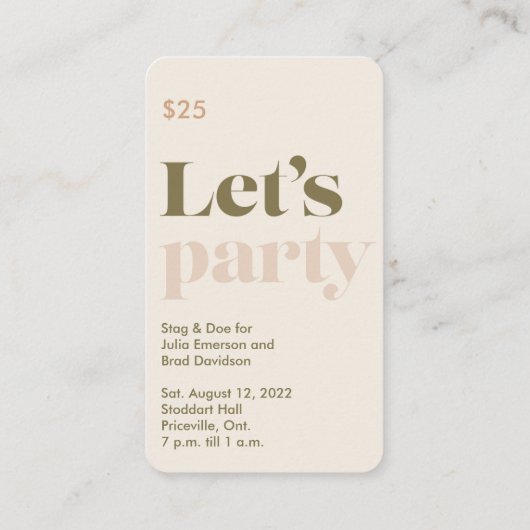 Bash-Ticket für Vorstecknups Terminkarte (Rückseite)