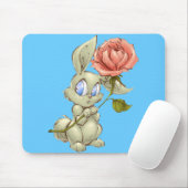 Bashful Bunny und Rose Mousepad (Mit Mouse)