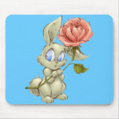 Bashful Bunny und Rose Mousepad (Vorne)