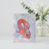 Bashful Flamingo Postkarte (Stehend Vorderseite)