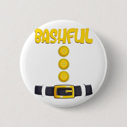 Bashful Halloween-ZwergKostümfarbenanpassung Button (Vorderseite)