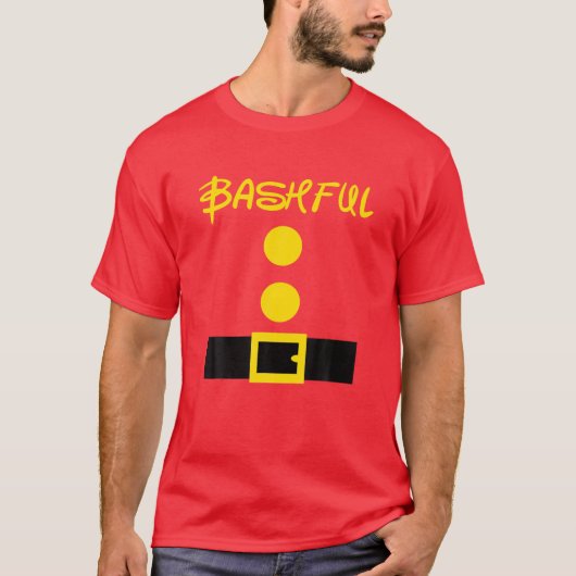 Bashful Halloween-ZwergKostümfarbenanpassung T-Shirt (Vorderseite)