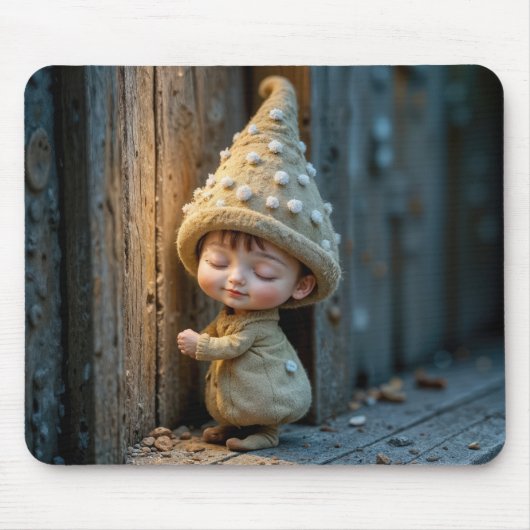 Bashful Munchkin Standing By a Door Mousepad (Vorne)
