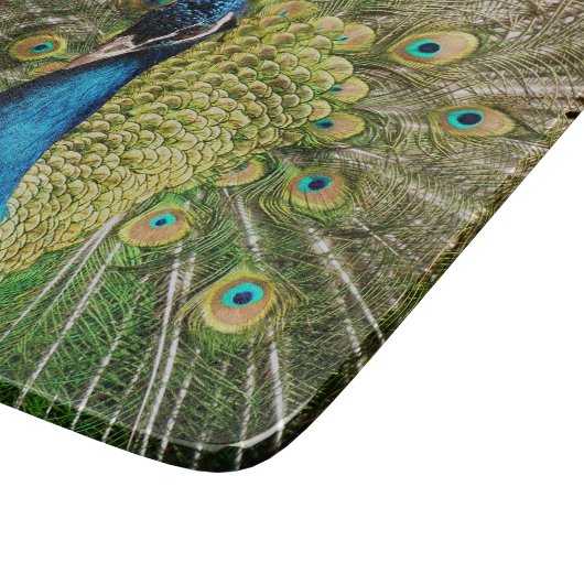 Bashful Peacock Schneidebrett (Ecke)
