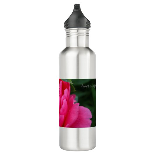 Bashful Pink Peony Edelstahlflasche (Rechts)