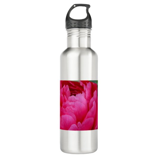Bashful Pink Peony Edelstahlflasche (Vorderseite)