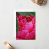 Bashful Pink Peony Mitteilungskarte (Vorderseite/Rückseite Beispiel)