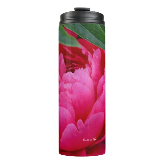 Bashful Pink Peony Thermosbecher (Vorderseite)