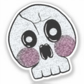 Bashful Skull Aufkleber (Vorderseite)
