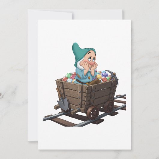 Bashful Snow White Mining Cart Diamond Art Einladung (Vorderseite)