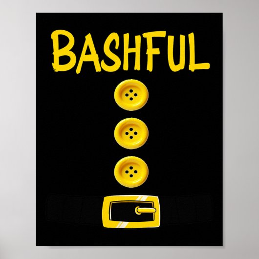 Bashful Zwerf Halloween Kostümfarbe Matching Bas Poster (Vorne)