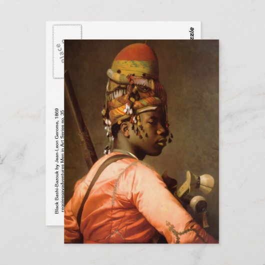 Bashi-Bazouk Military Man von Jean-Leon Gerome Postkarte (Vorne/Hinten)