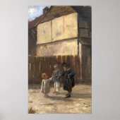 Bashkirtseff - Jungen in einem Garten Poster (Vorne)