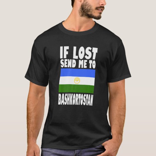 Bashkortostan Flag Design Wenn verloren senden Sie T-Shirt (Vorderseite)