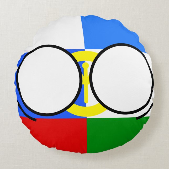 Bashkrossiya Pillow Rundes Kissen (Vorderseite)