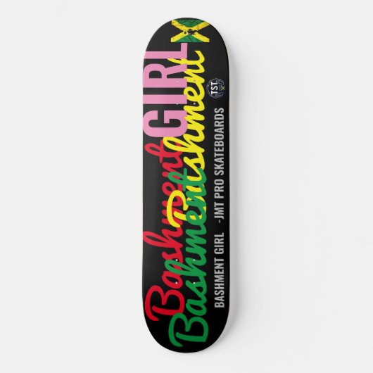 BASHMENT GIRL OFFIZIELL 8 1/4" Skateboard Deck (Vorderseite)
