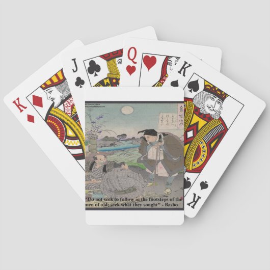 Basho & Berühmter Ausspruch Spielkarten (Rückseite)