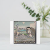 Bashō & Berühmtes Zitat Postkarte (Stehend Vorderseite)