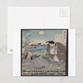 Bashō & Berühmtes Zitat Postkarte (Vorne/Hinten)
