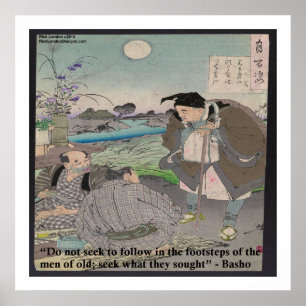 Basho & Berühmtes Zitatposter Poster