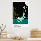 Basho-Frosch-Haiku Poster (Küche)