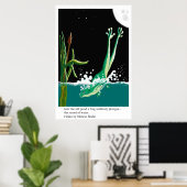 Basho-Frosch-Haiku Poster (Heimbüro)